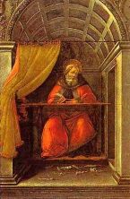 Haga click para ver la imagen ampliada san agustin escribiendo en su celda hacia 1490-1494.jpg